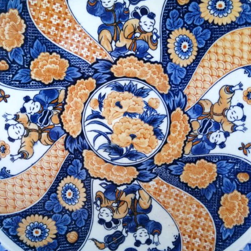 Imperial Japanese Imari Porcelain Large Round Charger Plate
