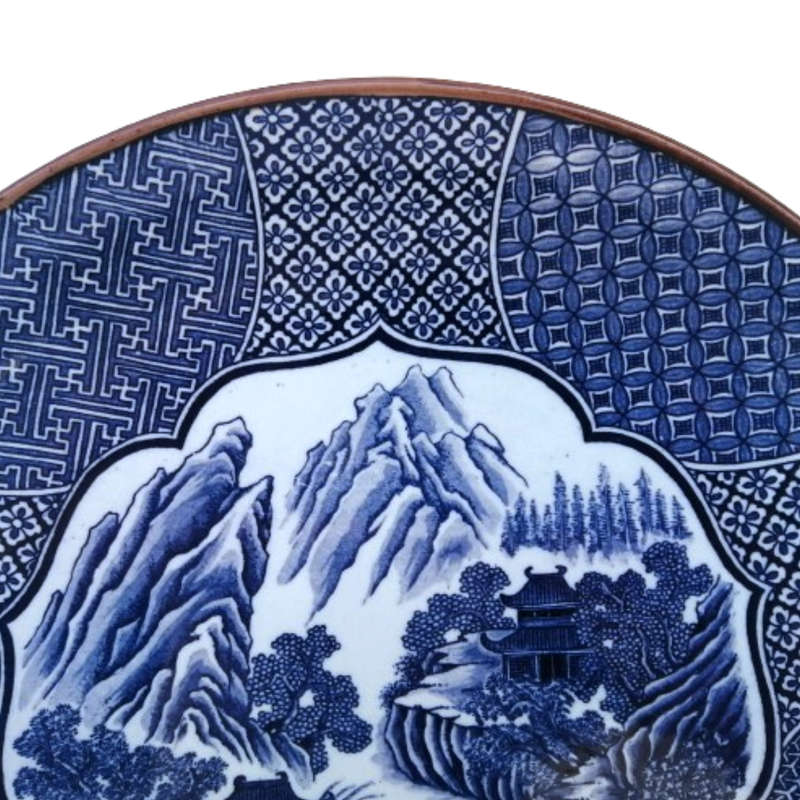 Blue and White Japanese Imari Large Charger Plate