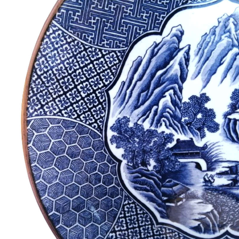 Blue and White Japanese Imari Large Charger Plate