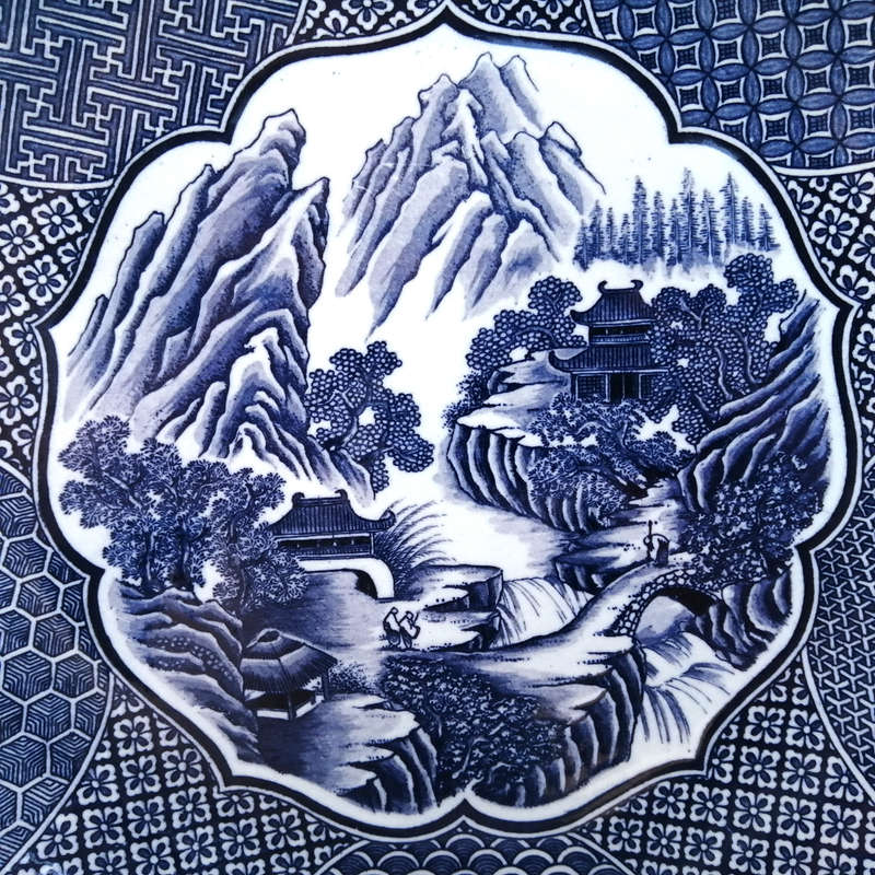 Blue and White Japanese Imari Large Charger Plate