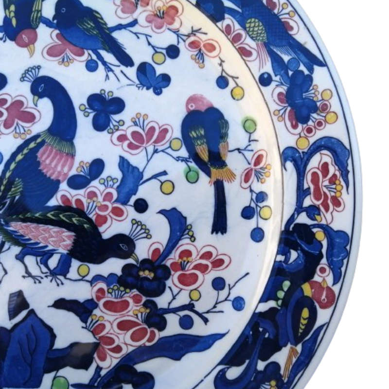 Japanese Peacock & Bird Extra Large Ceramic Charge