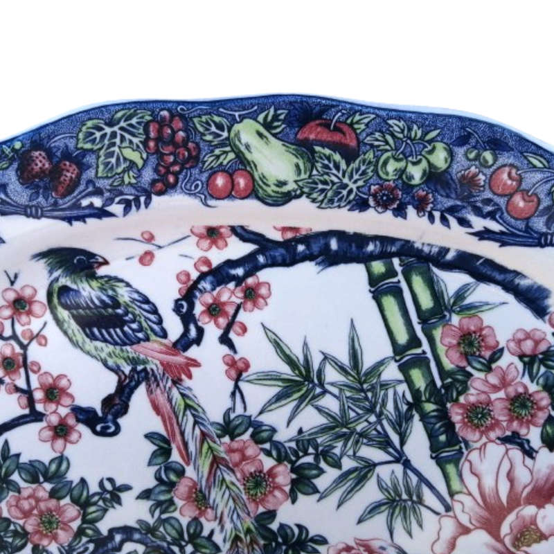 Imperial Japanese Imari Porcelain Oval Charger Plate