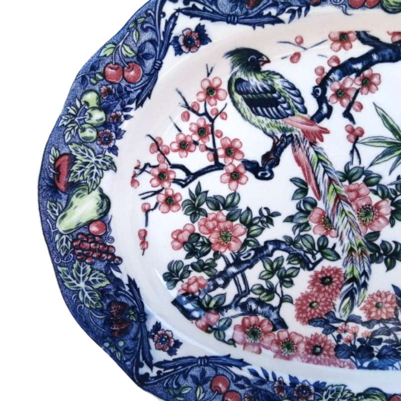 Imperial Japanese Imari Porcelain Oval Charger Plate