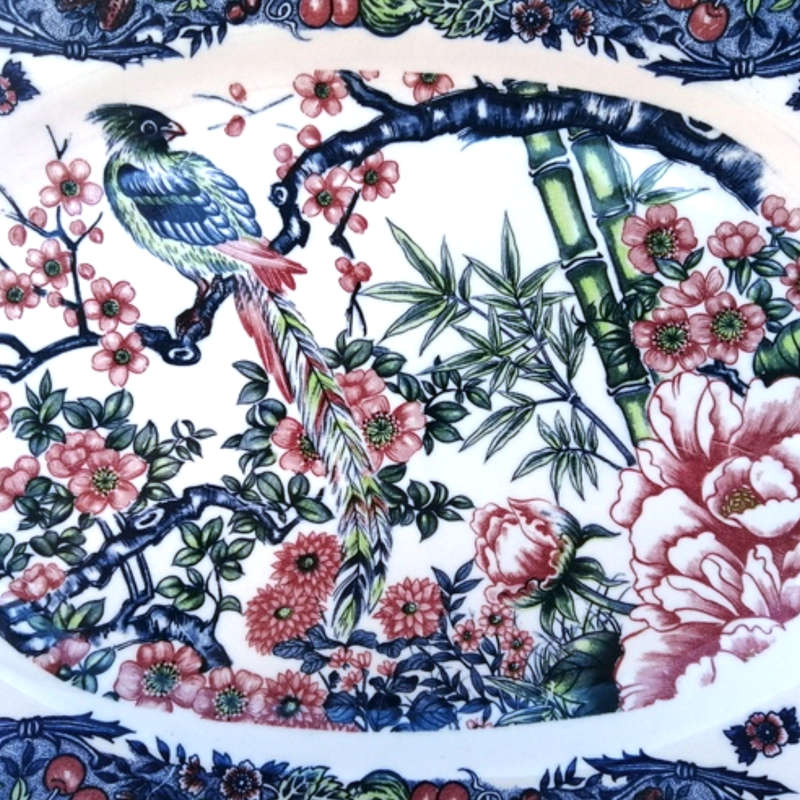 Imperial Japanese Imari Porcelain Oval Charger Plate