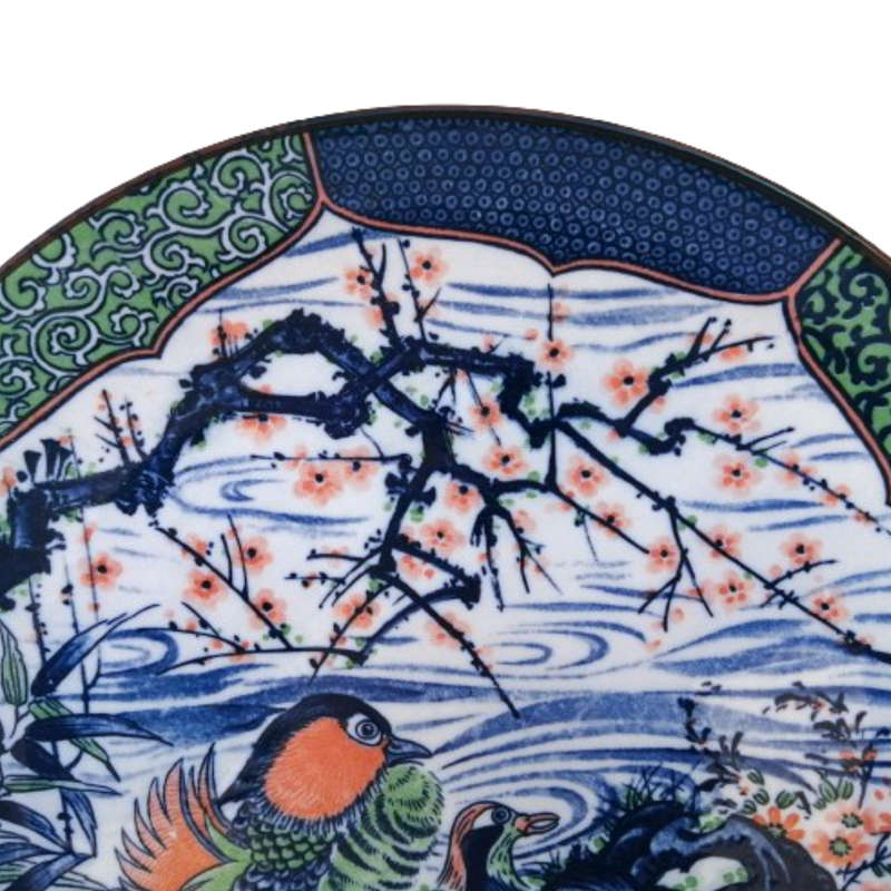 Imperial Japanese Imari Porcelain Large Round Charger Plate