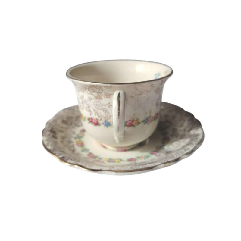 James Kent Fine Bone China Tea Set Hand Painted Flower Decoration