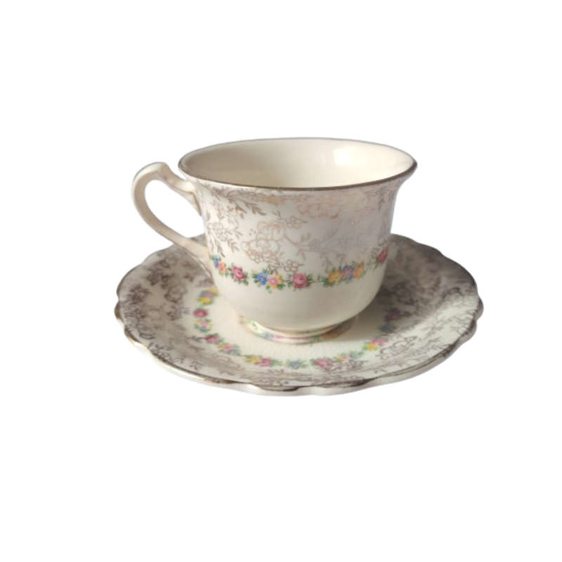 James Kent Fine Bone China Tea Set Hand Painted Flower Decoration