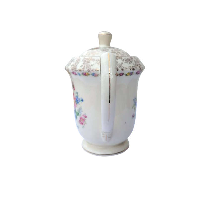 James Kent Fine Bone China Tea Pot Hand Painted Longton Flower Decoration