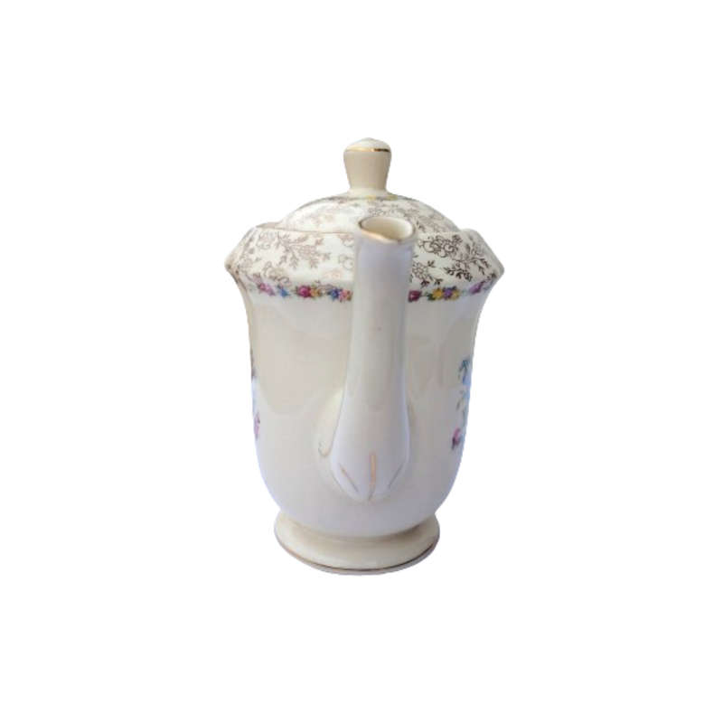 James Kent Fine Bone China Tea Pot Hand Painted Longton Flower Decoration