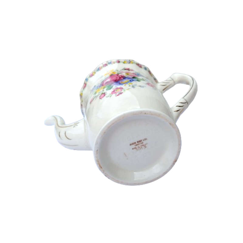 James Kent Fine Bone China Tea Pot Hand Painted Longton Flower Decoration
