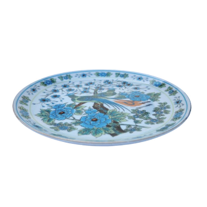 Japanese Imari Porcelain Blue Birds Round Plate