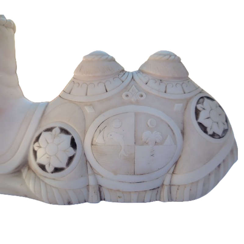John Biccard Owl Camel Crushed Marble Sculpture