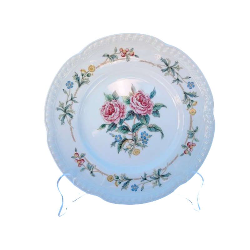 Johnson Brothers plate that is decorated in the Garden Party