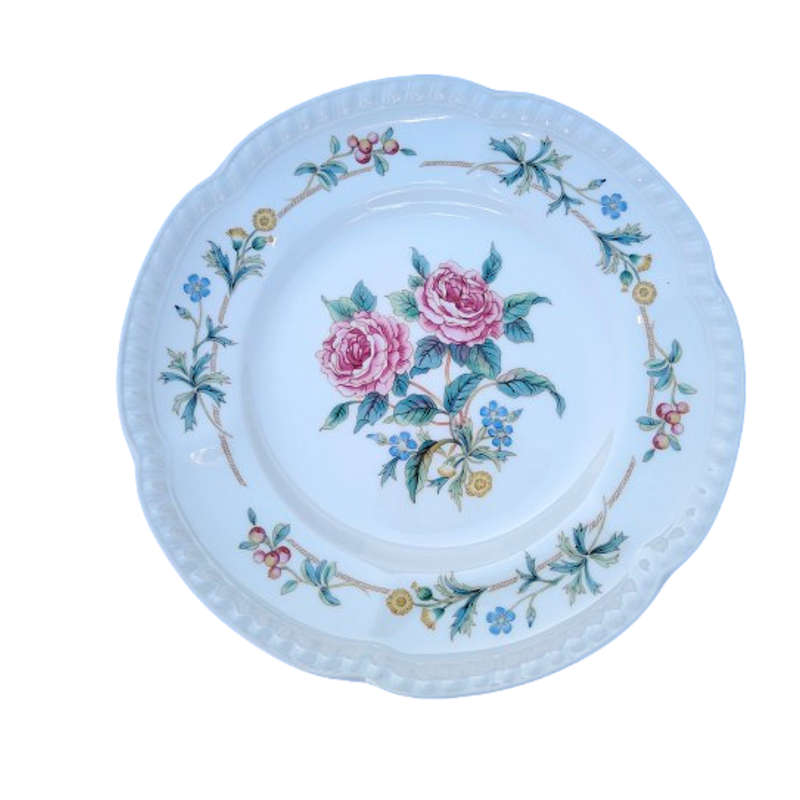 Johnson Brothers plate that is decorated in the Garden Party