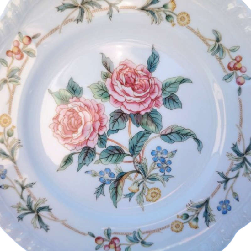 Johnson Brothers plate that is decorated in the Garden Party