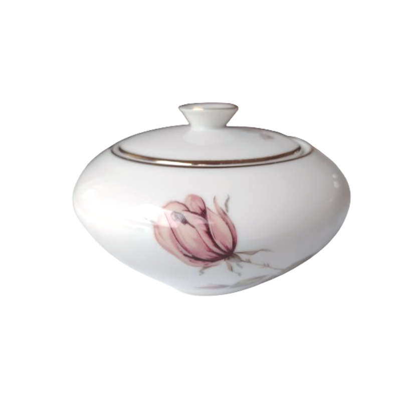 KPM Krister Porcelain Tea Set Rose and Gold Trim