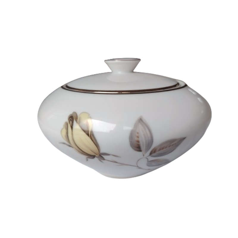 KPM Krister Porcelain Tea Set Rose and Gold Trim