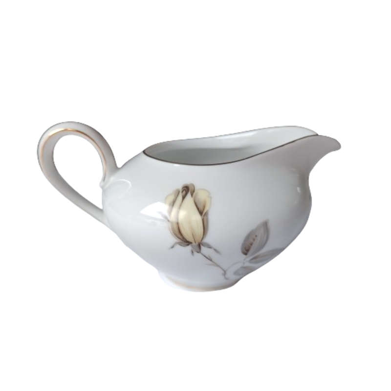 KPM Krister Porcelain Tea Set Rose and Gold Trim