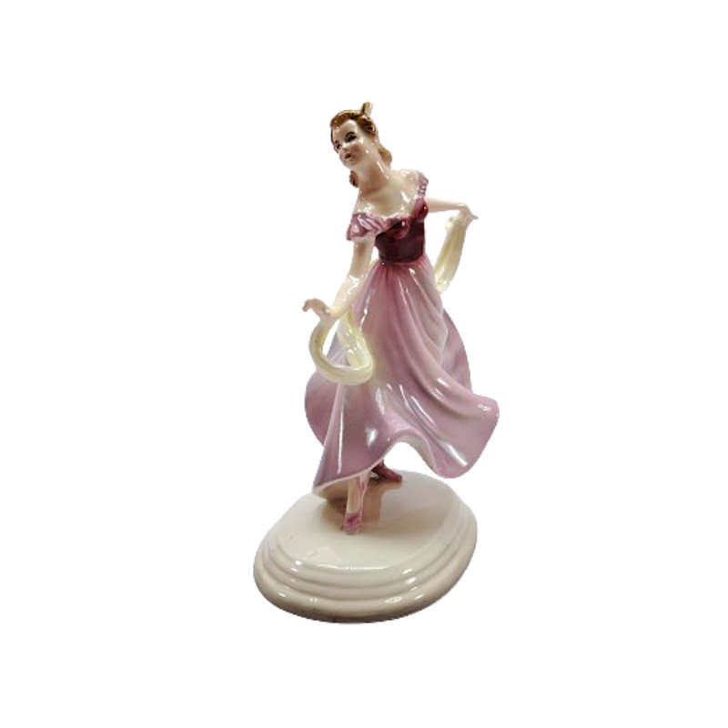Art Deco Ceramic Sculpture Lady Dancer by Keramos Vienna, Austria, circa 1920