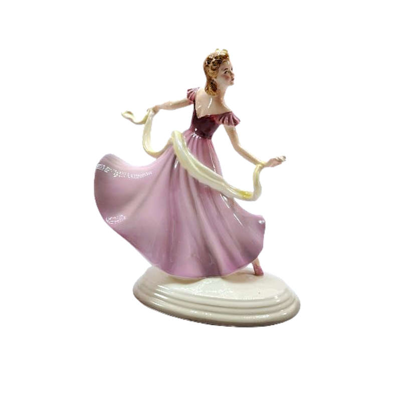 Art Deco Ceramic Sculpture Lady Dancer by Keramos Vienna, Austria, circa 1920