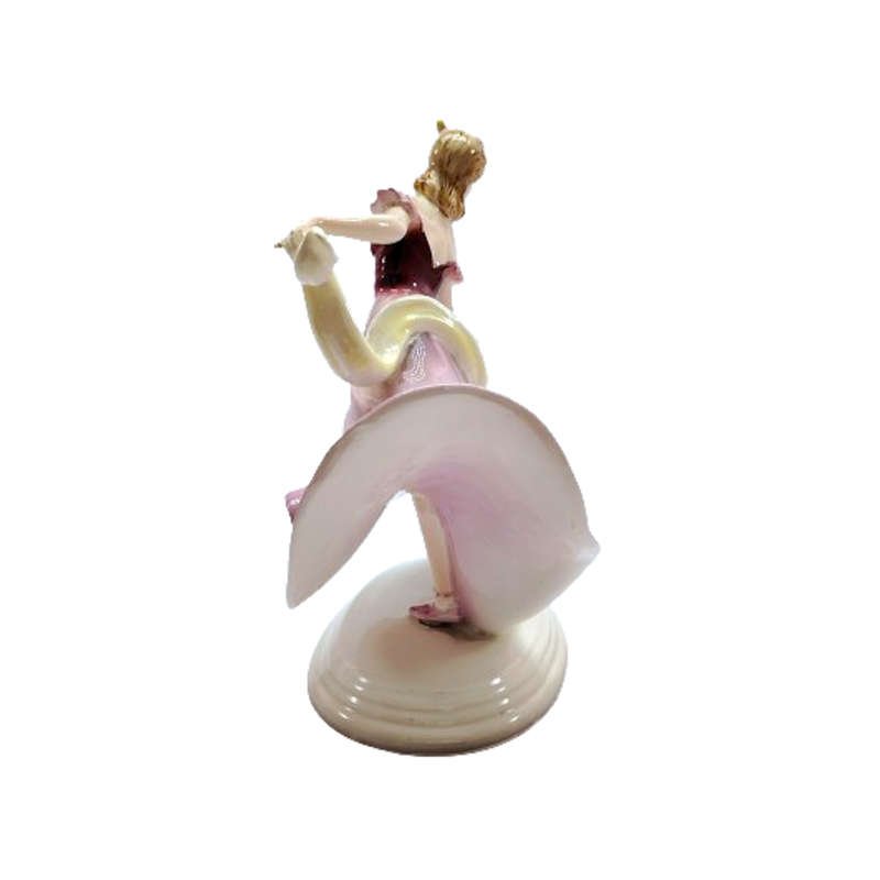 Art Deco Ceramic Sculpture Lady Dancer by Keramos Vienna, Austria, circa 1920