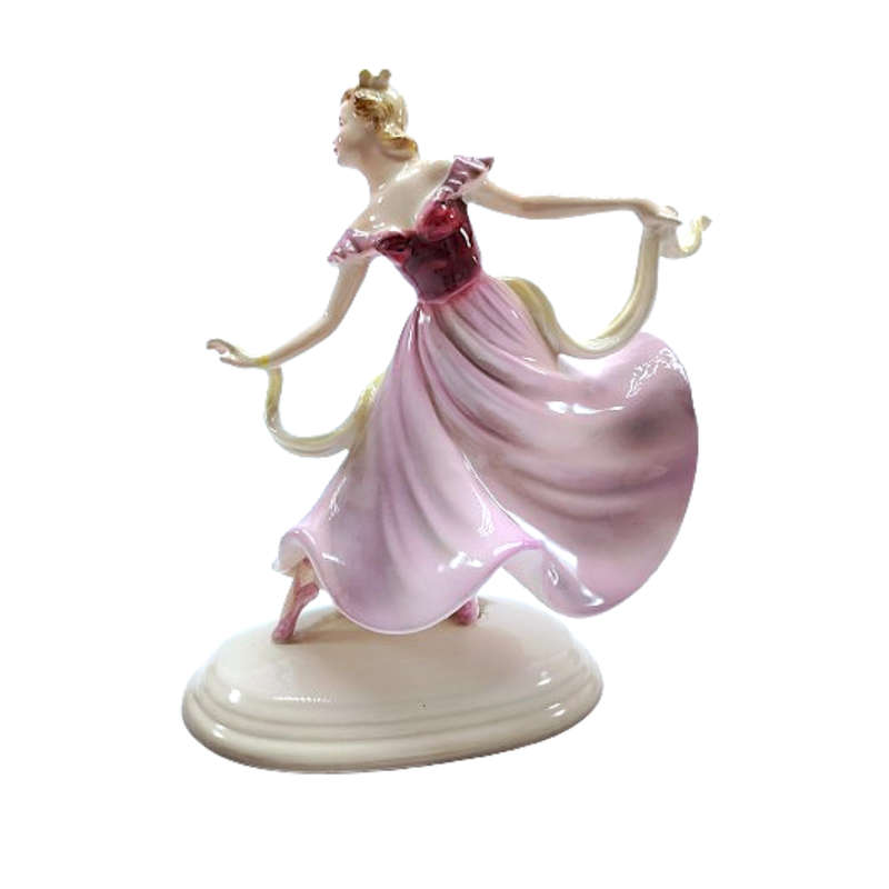 Art Deco Ceramic Sculpture Lady Dancer by Keramos Vienna, Austria, circa 1920