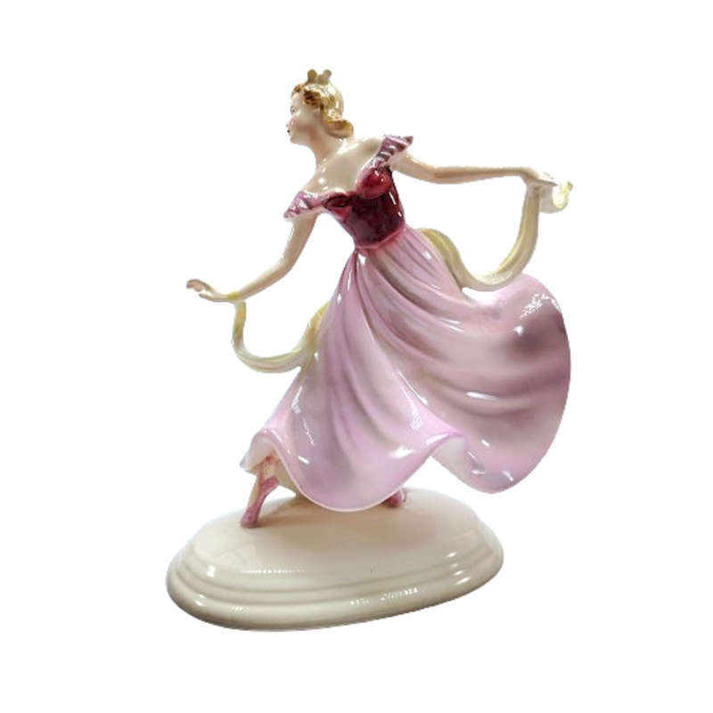 Art Deco Ceramic Sculpture Lady Dancer by Keramos Vienna, Austria, circa 1920
