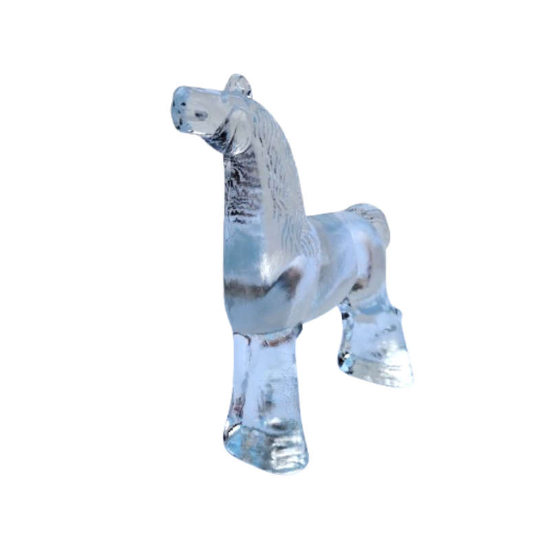 Kosta Boda Large sculptural Glass Horse Paperweight  Designer Bertil Vallien
