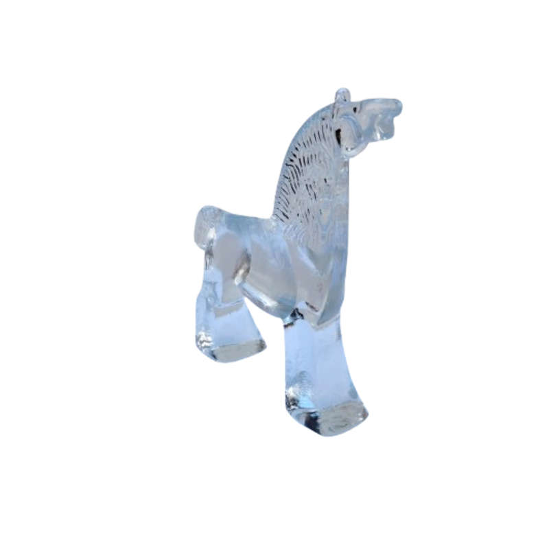 Kosta Boda Large sculptural Glass Horse Paperweight  Designer Bertil Vallien