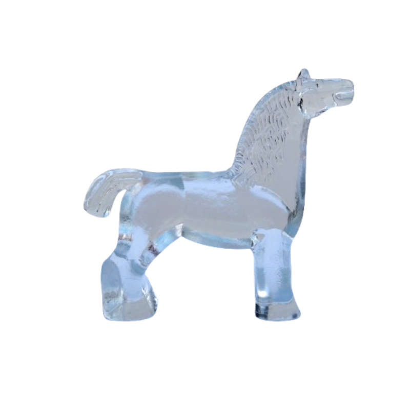 Kosta Boda Large sculptural Glass Horse Paperweight  Designer Bertil Vallien