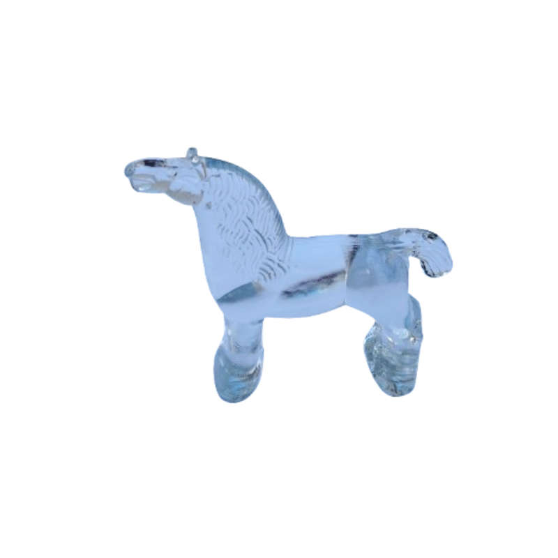 Kosta Boda Large sculptural Glass Horse Paperweight  Designer Bertil Vallien