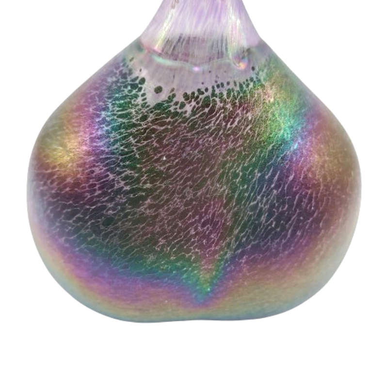 Kosta Boda Volcano iridescent glass vase by Bertil Valien