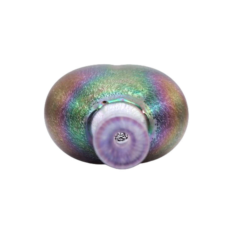 Kosta Boda Volcano iridescent glass vase by Bertil Valien