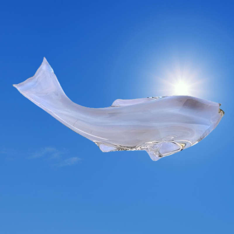 Large Studio Clear Glass Fish