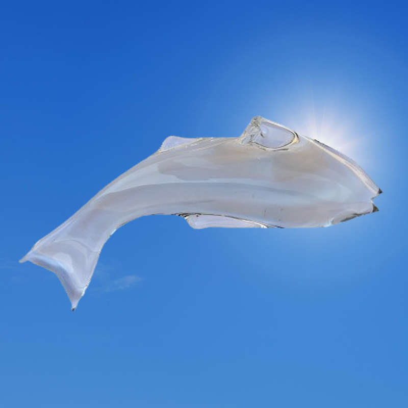 Large Studio Clear Glass Fish