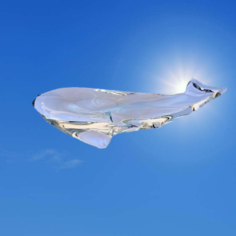 Large Studio Clear Glass Fish