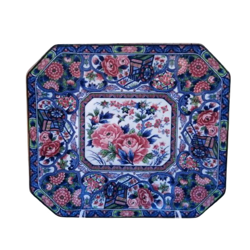 BWA Japanese Imari Porcelain Large Rectangular Charger Plate