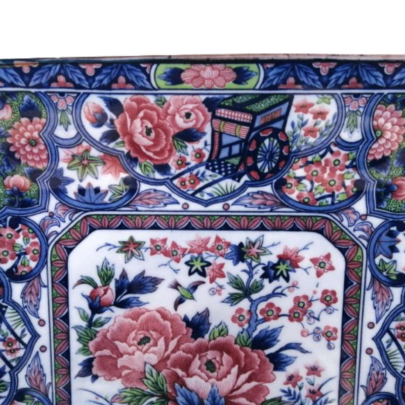 BWA Japanese Imari Porcelain Large Rectangular Charger Plate