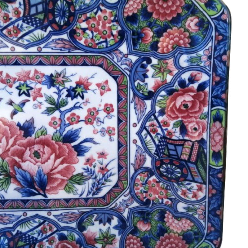 BWA Japanese Imari Porcelain Large Rectangular Charger Plate