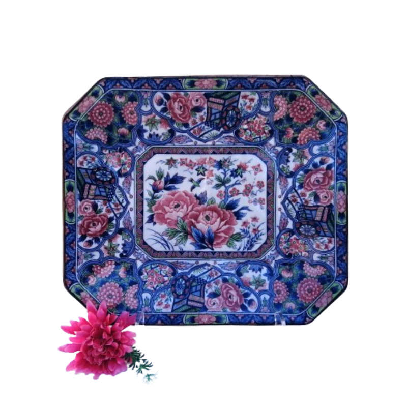 BWA Japanese Imari Porcelain Large Rectangular Charger Plate