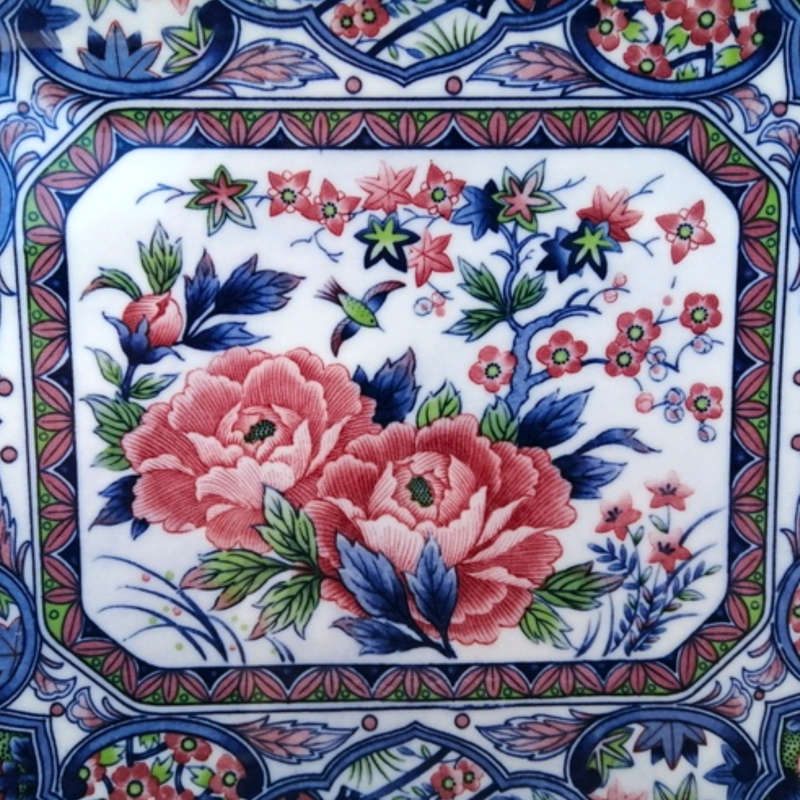 BWA Japanese Imari Porcelain Large Rectangular Charger Plate