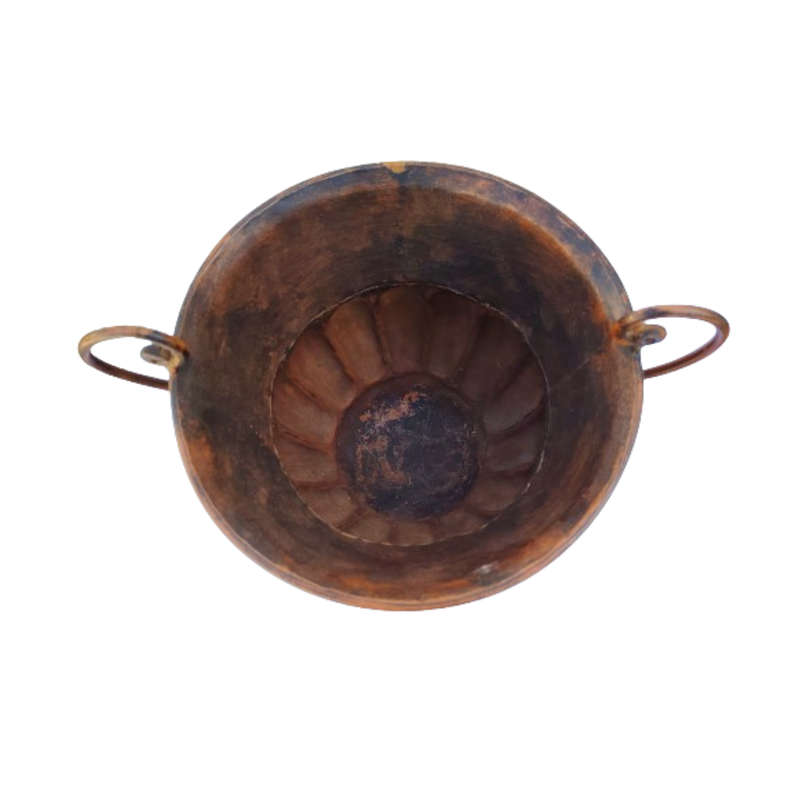 Large Metal Vase Urn with Handles