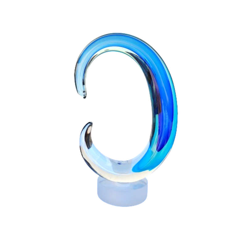 A Stunning hand crafted Blue Turquoise Glass Sculpture