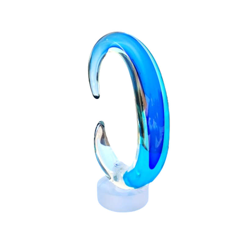 A Stunning hand crafted Blue Turquoise Glass Sculpture