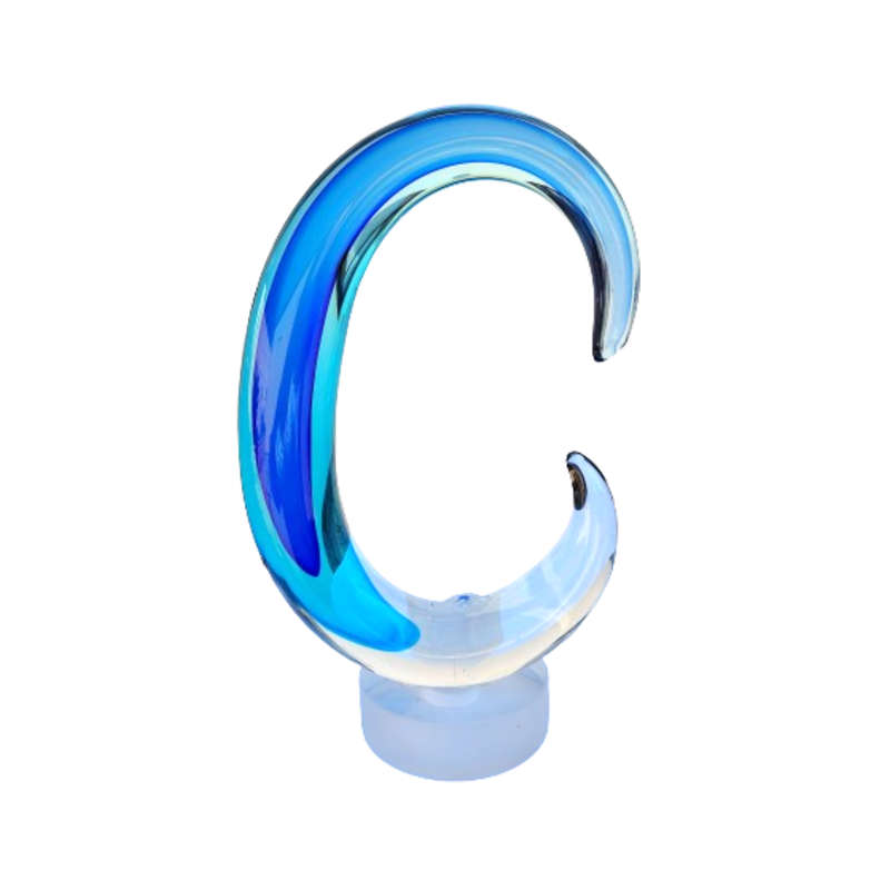 A Stunning hand crafted Blue Turquoise Glass Sculpture