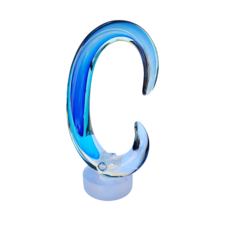 A Stunning hand crafted Blue Turquoise Glass Sculpture