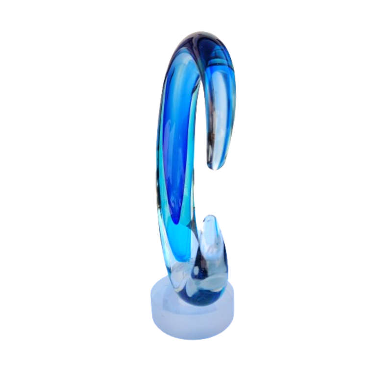 A Stunning hand crafted Blue Turquoise Glass Sculpture