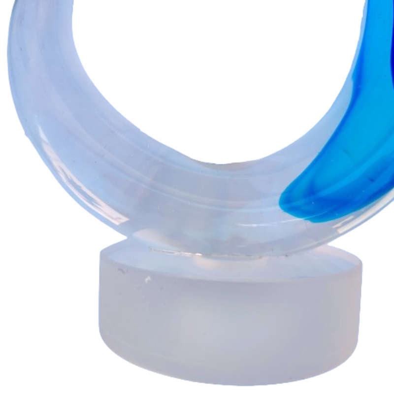 A Stunning hand crafted Blue Turquoise Glass Sculpture
