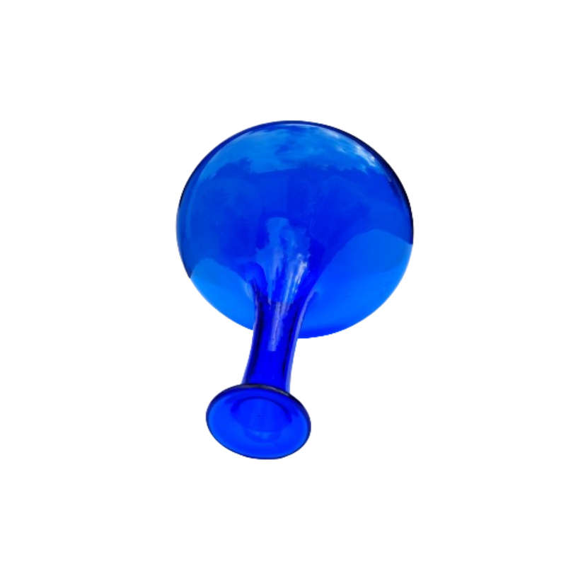 Deep Royal Blue Glass Decanter Vase