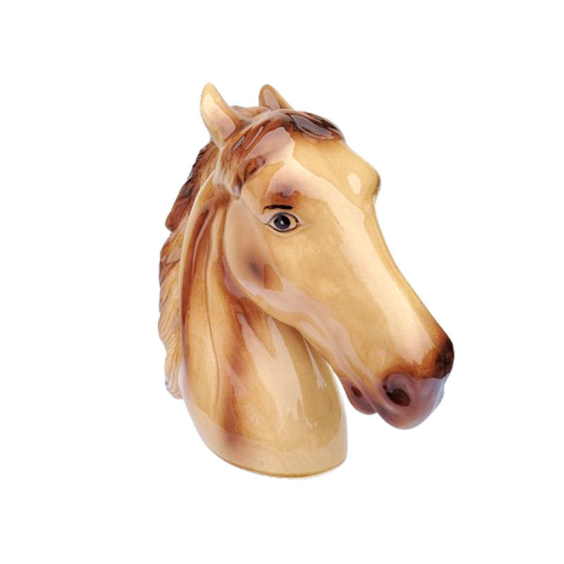 Huge Vintage Porcelain Horses Head Statue